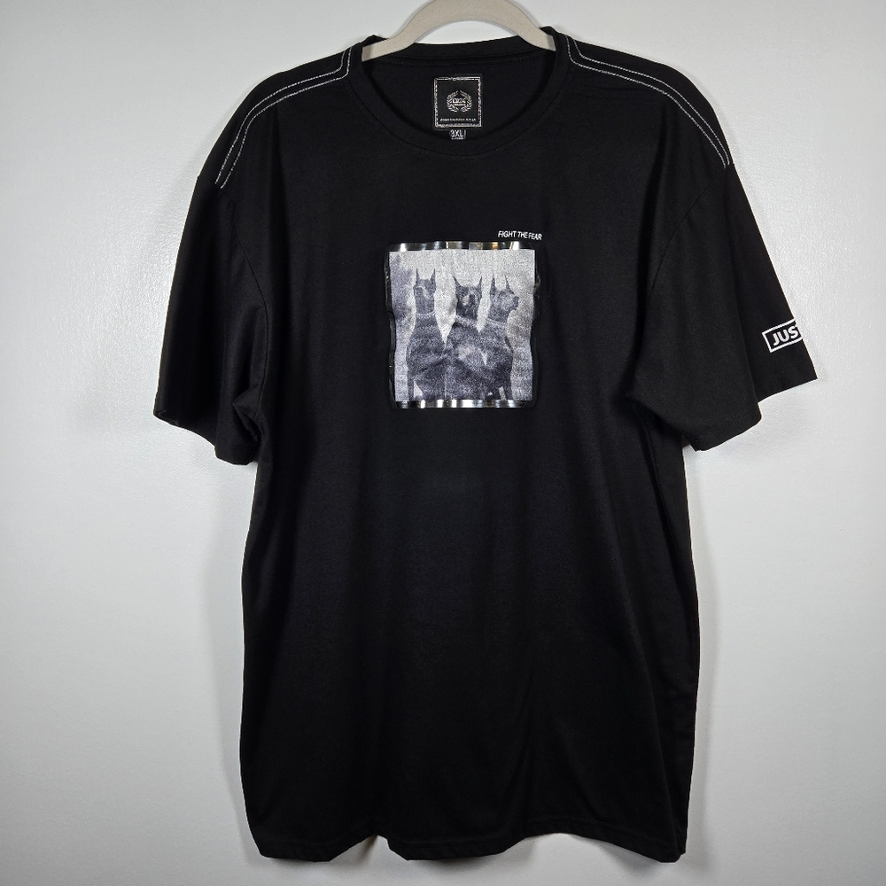 Bordo Cromato CR-24 Just Be You Fight The Fear Doberman Graphic T-shirt Size 3XL